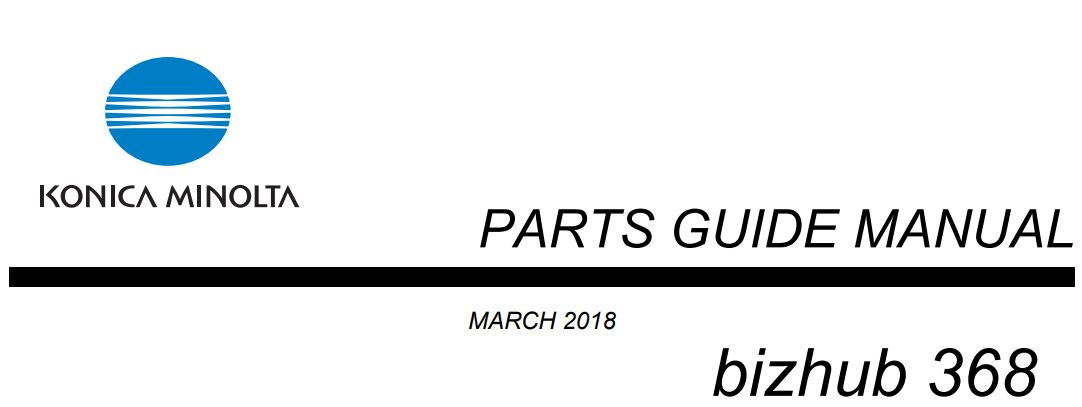 bizhub 368 Part Guides-image