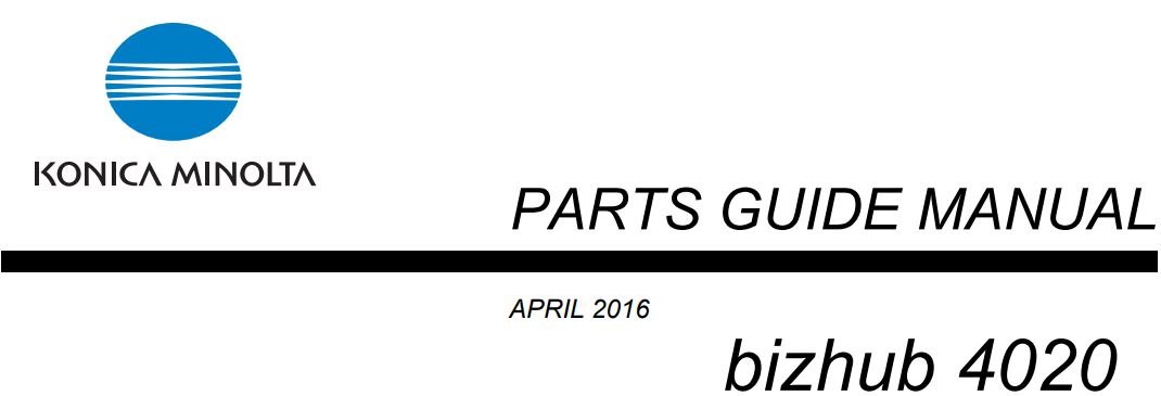 bizhub 4020 Part Guides-image
