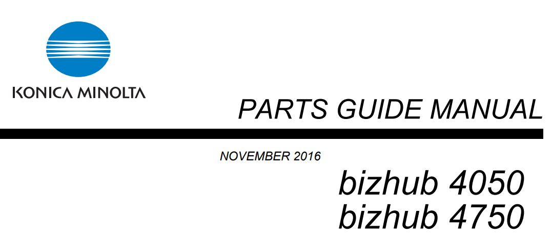 bizhub 4750 Part Guides-image